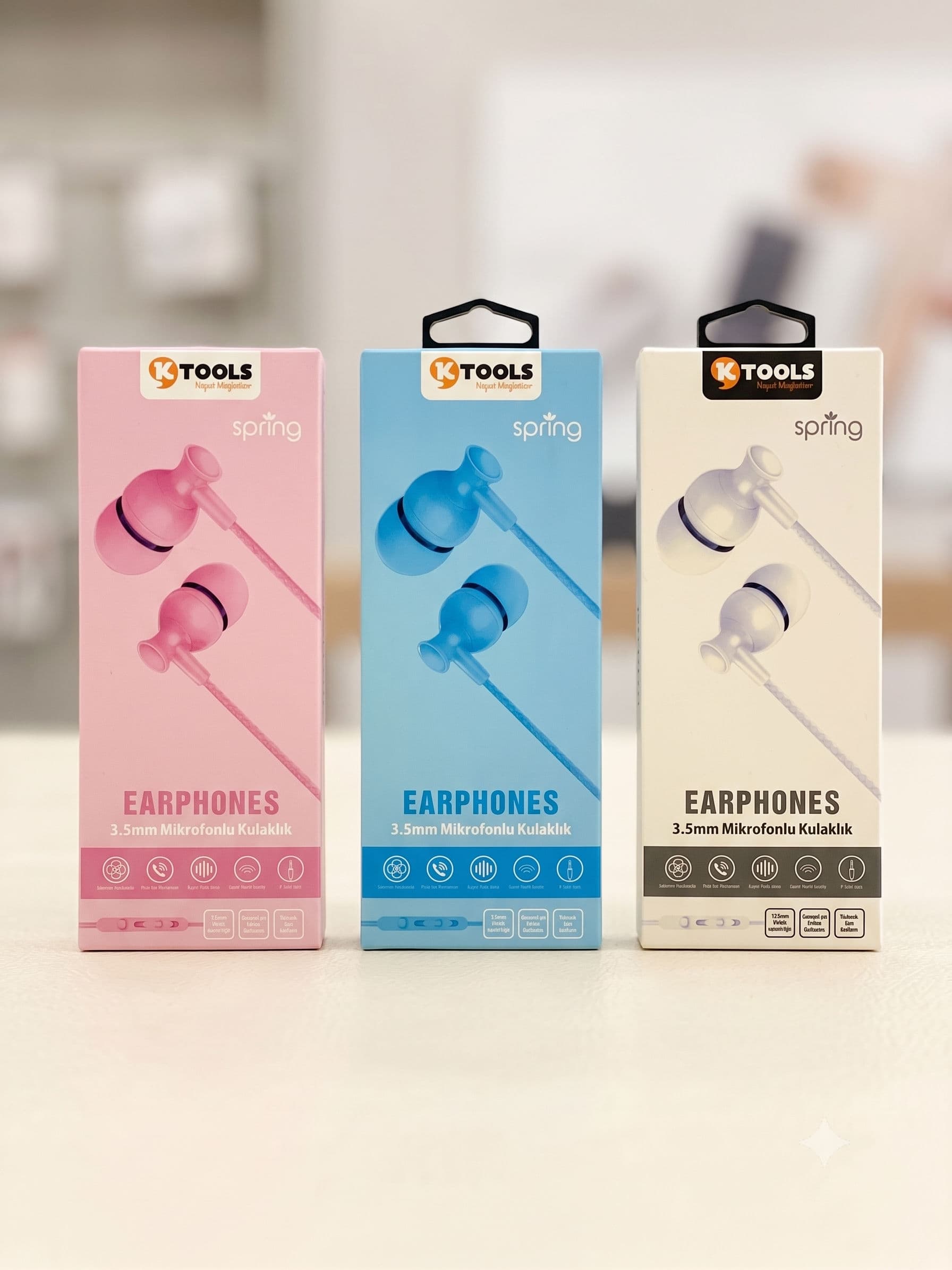 K-TOOLS SPRİNG KABLOLU KULAKLIK