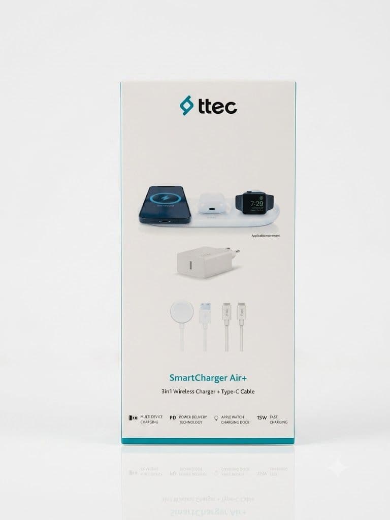 Ttec SmartCharger Air+ 3'ü 1 Arada Kablosuz Şarj İstasyonu